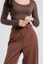 Classic High-Waist Wide Leg tailored Pants