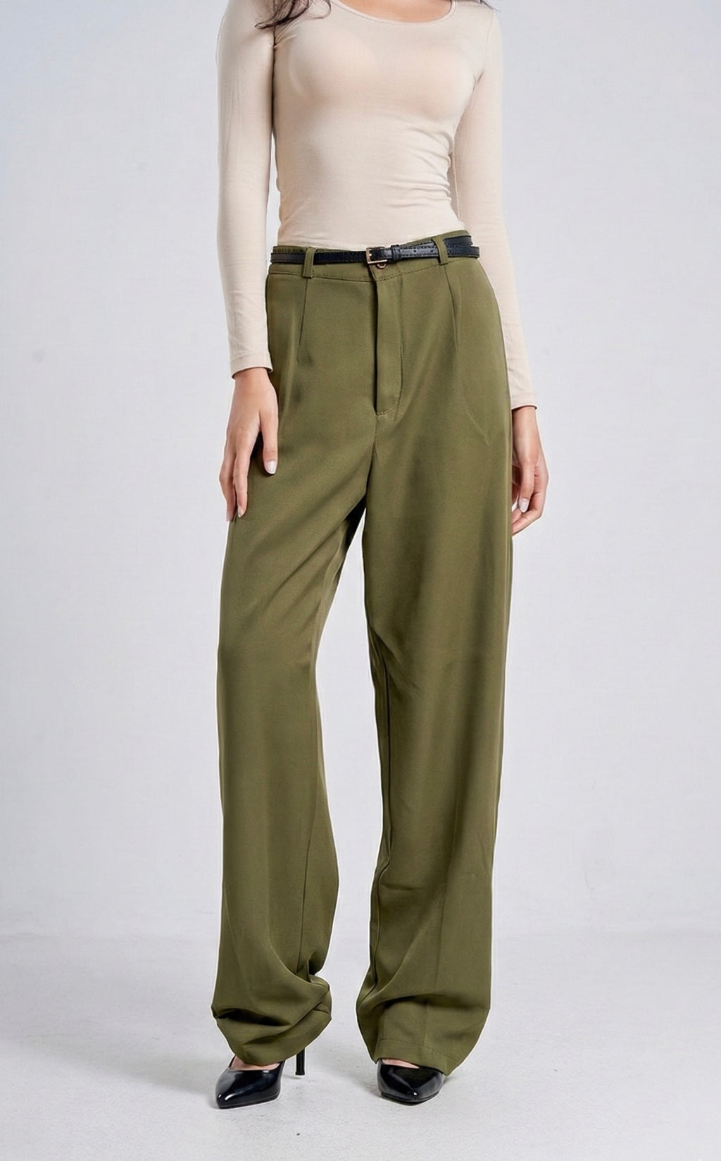 Elegant High-Waist Wide Leg classic Pants