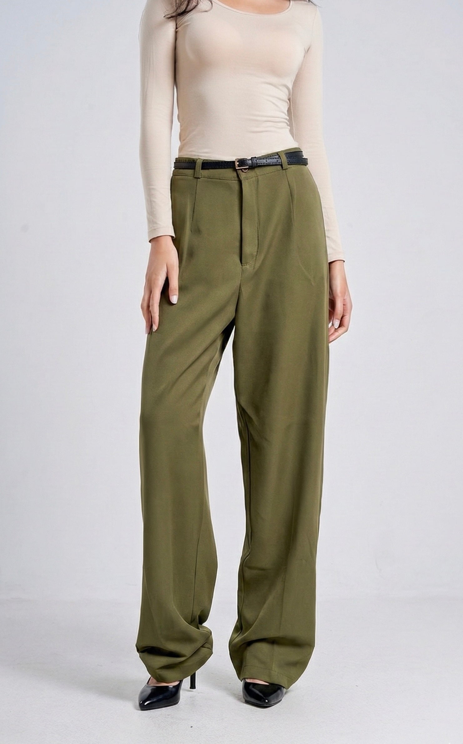 Elegant High-Waist Wide Leg classic Pants